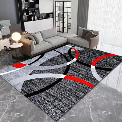 European geometric lines printed decorative carpet bedroom bathroom living room restaurant kitchen balcony elegant ground mat