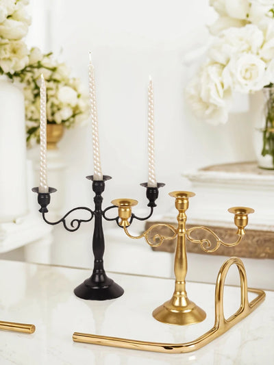 1PC European style Metal Candle Holders Simple Golden Wedding Decoration Bar Party Living Room Decor Home Decor Candlestick