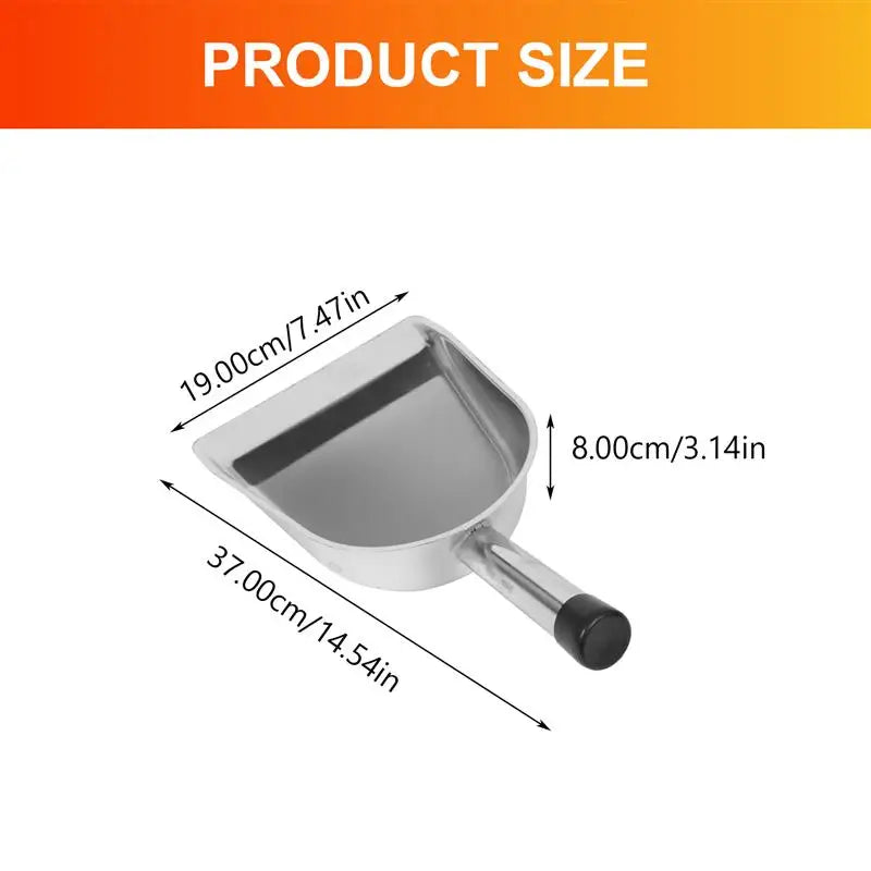 1Pc Thickned Dustpan Stainless Steel Shovel Hand-Held Garbage Shovel Home Shovel Dust Pan Trash Steel Metal Shovel Pedicure Tray