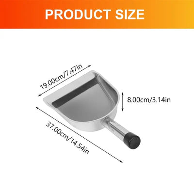 1Pc Thickned Dustpan Stainless Steel Shovel Hand-Held Garbage Shovel Home Shovel Dust Pan Trash Steel Metal Shovel Pedicure Tray