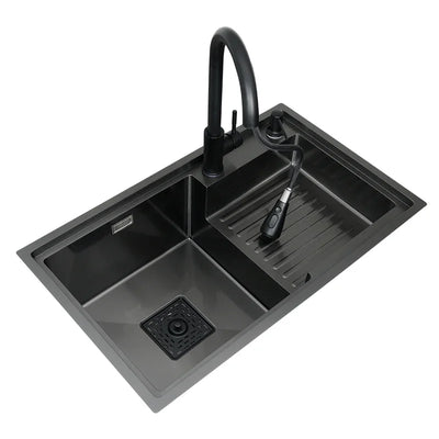 The new listing modern design stainless steel single bowl with drainage board kitchen sink luxury kitchen sink