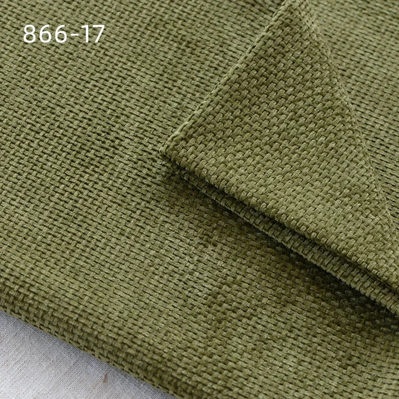 Thick Woven Pattern Chenille Sofa Fabric By The Meter for Upholstery Pillowcase Cushion Diy Sewing Soft Cloth Plain Khaki White