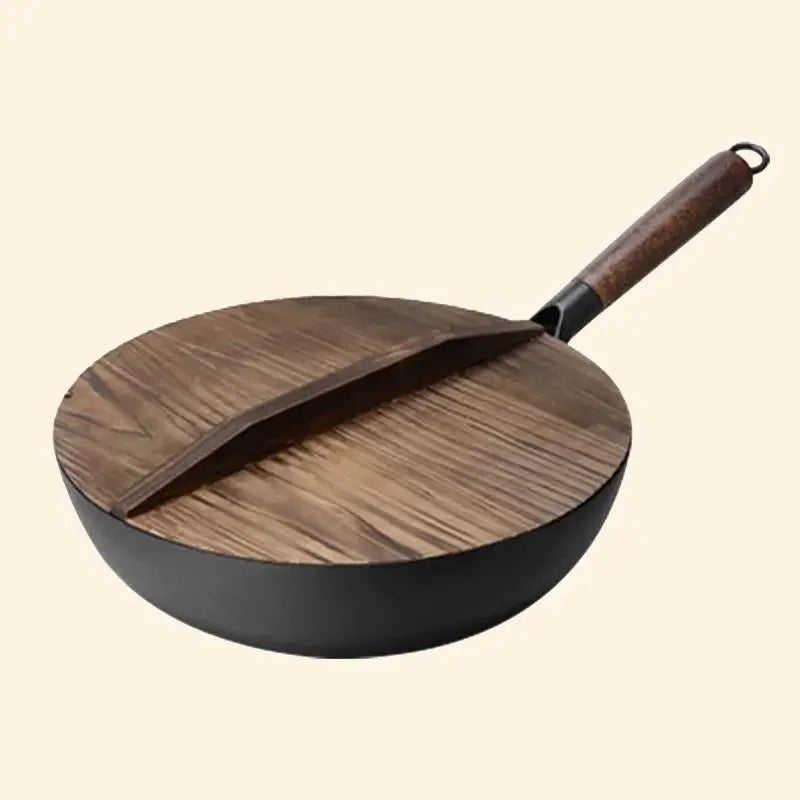 Women Lightweight Wok Pan,Hammer Cast Iron Frying pan,Durable Non-stick Wok,For Kitchen Gas Stove And Induction Kitchen Cookware