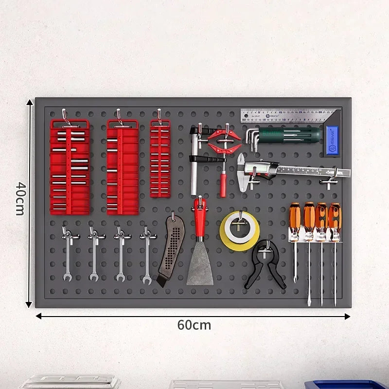 Metal Tools Wall Hole Plate Universal Wall Hanging Tool Storage Plate Portable Tool Organizer Packaging Hole Board Shelfs