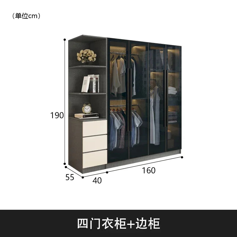 Modern Wardrobe Underwear Design Living Room Cafe Bar Corner Multifunctional Drawer Closet Salon Guardaropa Wooden Furniture