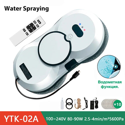 Home intelligent cleaning robot with automatic water spraying function, anti drop magnetic glass cleaning machine