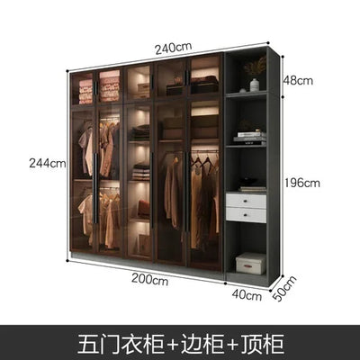 Design Living Room Closet Storage Box Indoor Black Hotel Indoor Display Cabinet Creative Wood Meuble Chambre Furniture Bedroom