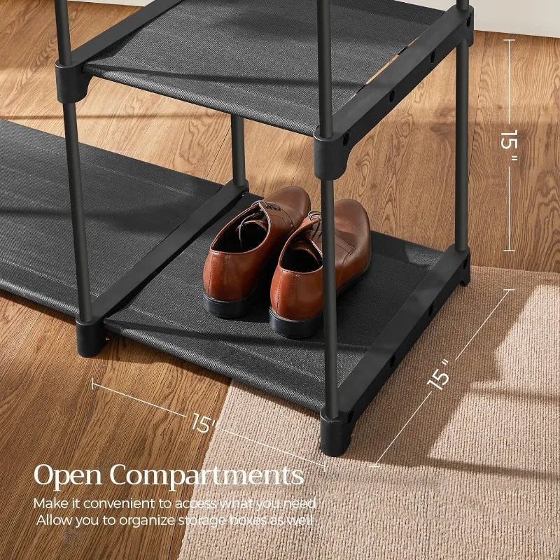 Portable Closet, Freestanding Closet Organizer, Clothes Rack with Shelves, Hanging Rods, Storage Organizer