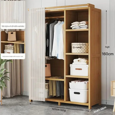 Space Saving Cheap Closet Modern Minimalist Nordic Display Lounge Open Wooden Wardrobe Storage Vestidores Trendy Furniture