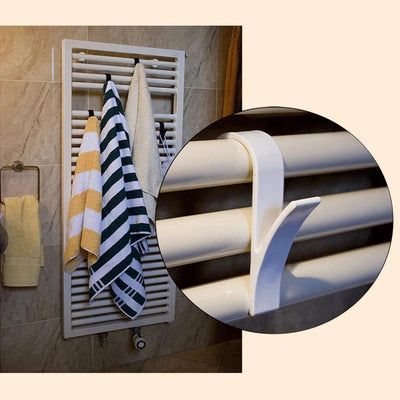 2-6pcs Hangers for Heated Towel Multi-Purpose Radiator Hooks Coat Clothes Hanger Scarf Rack Bath Hook