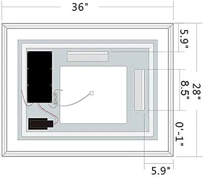 2025 NEW USA Bathroom Mirrors for Vanity 28 x 36 Inch Led Mirror Bathroom Touch Switch,Anti Fog,Bathroom Mirrors for Wall