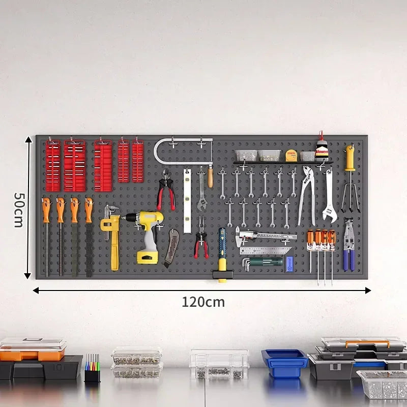 Metal Tools Wall Hole Plate Universal Wall Hanging Tool Storage Plate Portable Tool Organizer Packaging Hole Board Shelfs