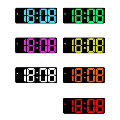 Color LED Wall Clock Electronic Product Eleksmaker Digital Clock Brightness Adjustable Number Consumer Electronics Alarm Clocks