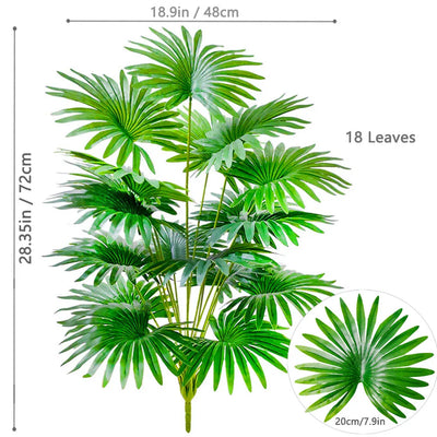 60-105cm/41.33in  Artificial fan leaf tropical plant large fake palm office home holiday decoration