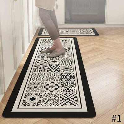 VIKAMA Scandinavian Style Kitchen Floor Mats Long Rugs Entrance Door Mats Modern Bathroom Rugs Washable Balcony Area Rugs