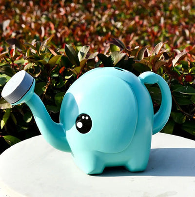 2500ml Outdoor Elephant Watering Can Kids Home Patio Lawn Gardening Irrigation Plant Outdoor Cute Cartoon Plastic Watering Pot