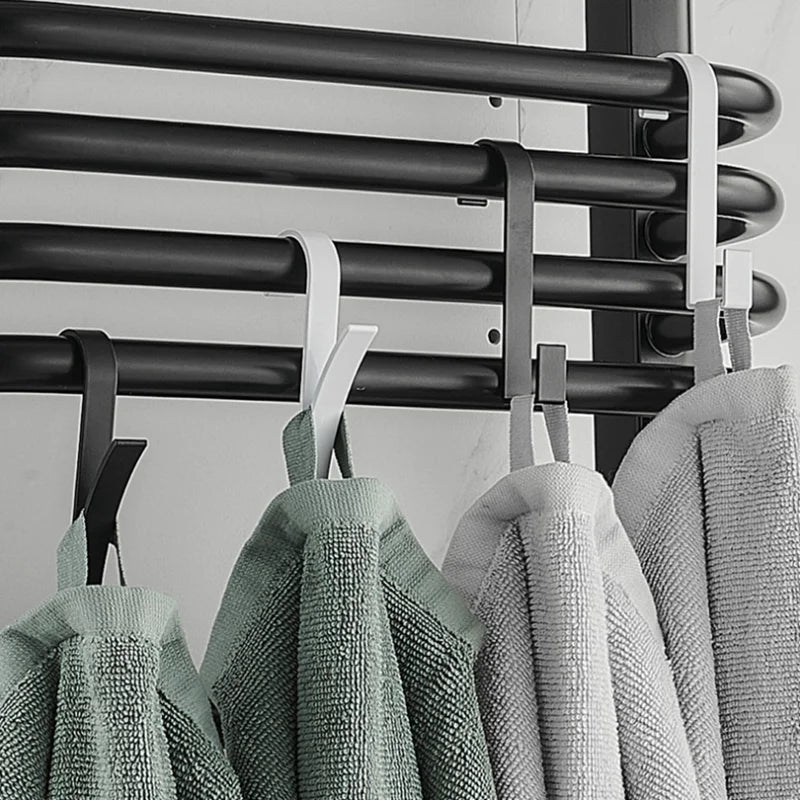 Kitchen Aluminum Heating Hook Bathroom Towel Hanger Rack Radiator Rail Bracket Coat Hook Clothes Scarf Rack Removable Hook