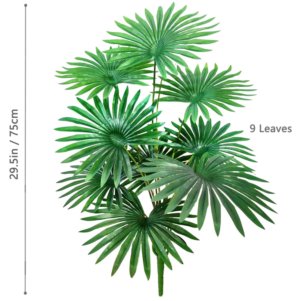 60-105cm/41.33in  Artificial fan leaf tropical plant large fake palm office home holiday decoration