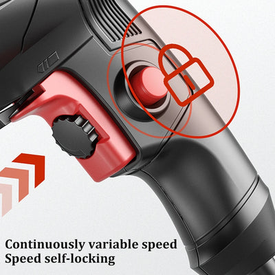 AC 110V/220V EU/US Plug Multifunction Electric Drill Powerful Impact Drill Electric Hammer Infinitely Variable Speed Power Tools