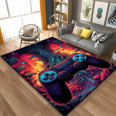 3D 80s Gamer Carpet Controller Area Rug Large for Living Room Bedroom Kitchen Carpets for Bed Rooms Mat Home Rugs Decoration