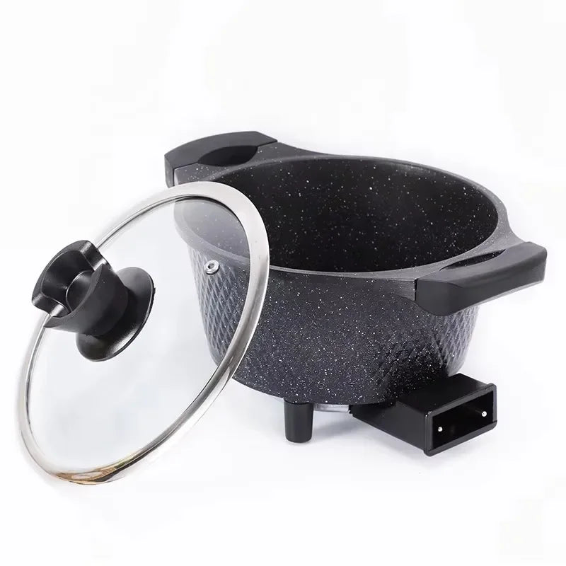 Multifunctional smokeless electric cooker electric round pot household electric mini cooker