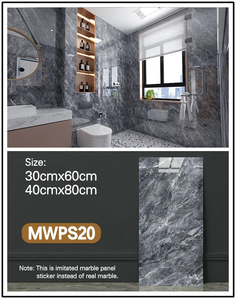 New PVC Simulated Marble Wall Panels Are Waterproof Peeled And Pasted With Ceramic Tiles And the Wall Decoration Is hot  Selling