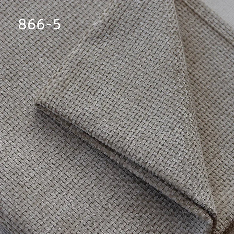 Thick Woven Pattern Chenille Sofa Fabric By The Meter for Upholstery Pillowcase Cushion Diy Sewing Soft Cloth Plain Khaki White