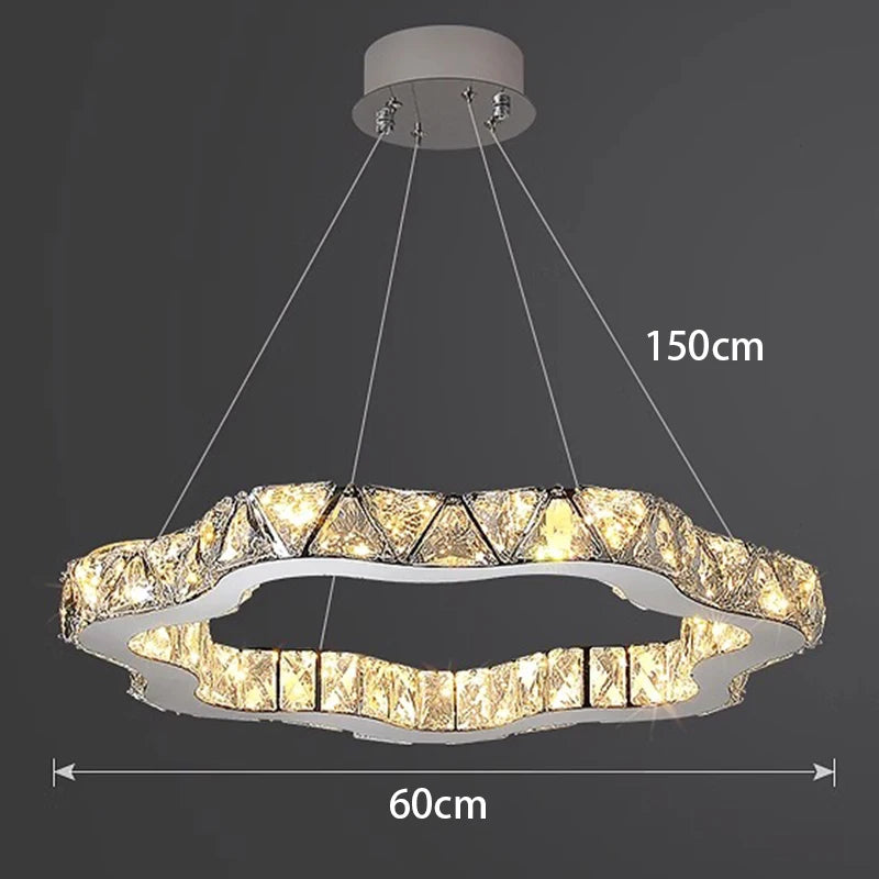 Modern home decoration crystal chandelier, stair Pendant lamp, living room Pendant lights, interior lighting