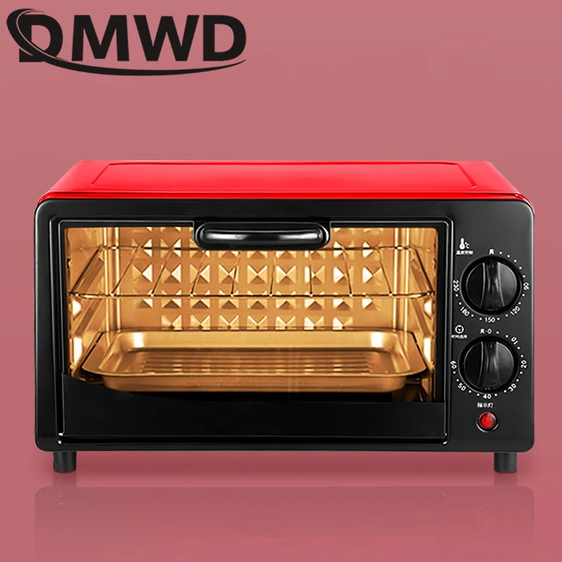 DMWD 12L Household Electric Oven Mini Multifunctional Bakery Timer Toaster Biscuits Bread Cake Pizza Cookies Baking Machine 220V