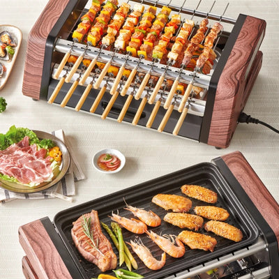 Electric Oven Household Barbecue Oven Barbecue Electric Baking Pan Indoor Barbecue Machine Automatic Rotation Skewers Machine