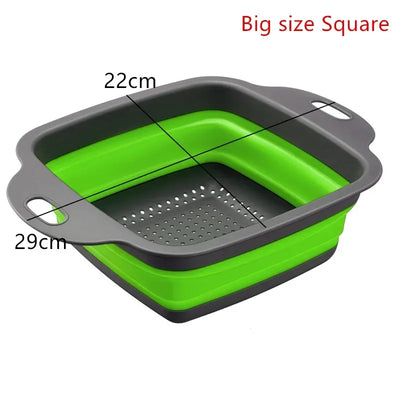 Foldable Fruit Vegetable Washing Basket Kitchen Accessories Tools Strainer Portable Colander Collapsible Drainer Kitchen Gadgets