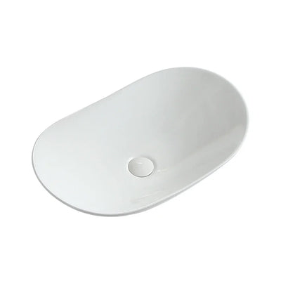 Bathroom Sinks White Art Basin Ultra-thin Countertop Basin Ceramic Washbasin Oval Sinks Balcony Washbasin Sink 60*36*16cm