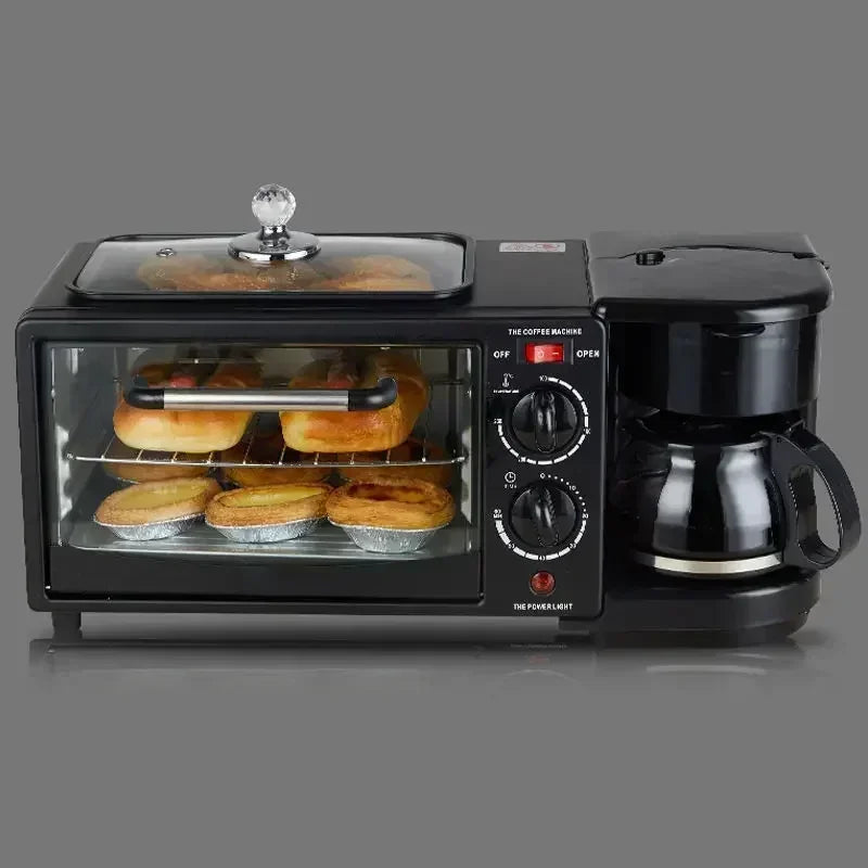 New breakfast machine three-in-one automatic multi-function household coffee hot milk mini small electric oven