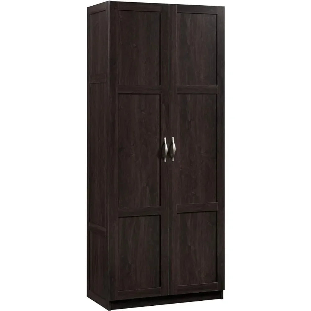 Sauder 419496 Miscellaneous Storage Storage Cabinet, 29.61 " x D: 16.02 " x H: 71.50", Cinnamon Cherry finish