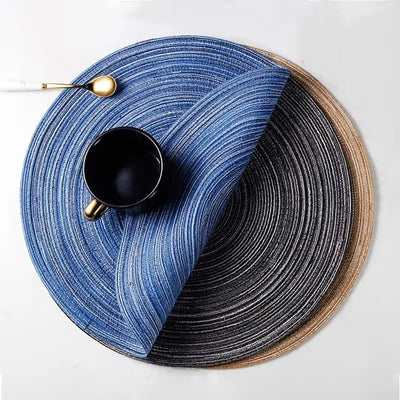 Hand-made Round Cotton Yarn Weaving Heat Insulated Cup Mat Placemat Dining Table Decor Bowls Coffee Cups Coaster Tableware Mat