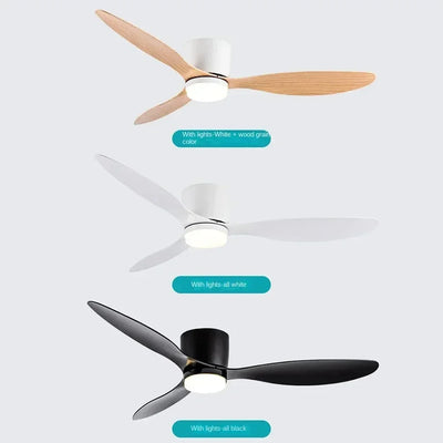 Modern LED Ceiling Fan Lights, Low Floor Decorative Lights with Remote Control, Home Lighting with Fans in Bedrooms and Homes