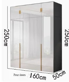 Sliding Mirror Wardrobes Storage Luxury Bedroom White Wooden Rack Wardrobes Cabinets Clothes Guarda Roupas Home Furniture