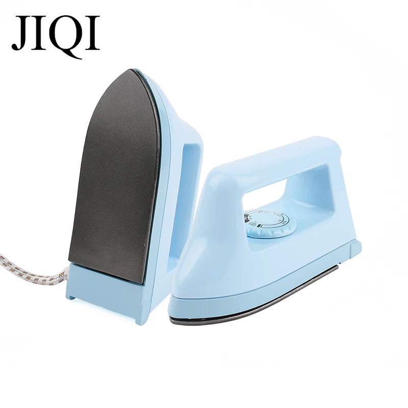 JIQI Mini Portable Electric Irons Craft Hot Fix Rhinestone Iron Clothes Garment Flatiron Travel Dry Ironing Machine Baseplate EU