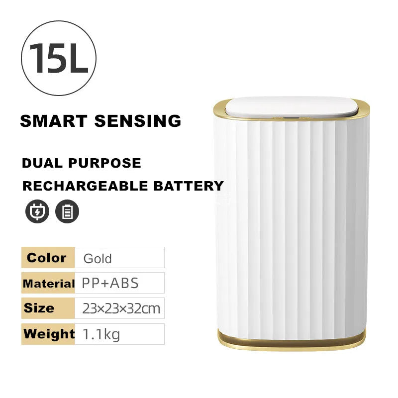 9L 12L 15L Smart Sensor Garbage Bin Kitchen Bathroom Toilet Trash Can Best Automatic Induction Waterproof Bin with Lid