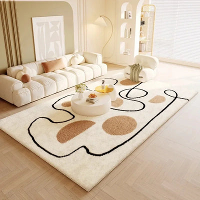 Imitation cashmere cream style living room sofa coffee table rug winter thick bedside blanket bedroom floor mat