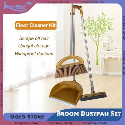 2/3pcs Set Broom Dustpan Set Combination Household Floor Cleaner Kit Plastic Sweeper Wiper Cleaning Tools Home Clean Accessories