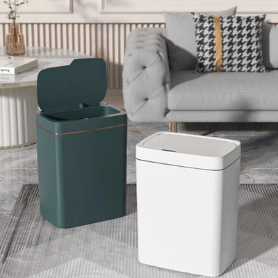 15L Smart Sensor Trash Can Garbage Bucket Waterproof Narrow Seam Automatic Trash Bin Wastebasket for Kitchen Toilet Bedroom