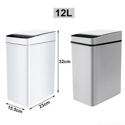 Automatic Intelligent Garbage Bin Smart Trash Can Smart Storage Bucket for Bathroom Waterproof Toilet 12L Trash Can Waste Bin