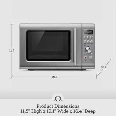 Microwave Ovens, Compact Wave Soft Close Microwave BMO650SIL, Silver, Microwave Ovens