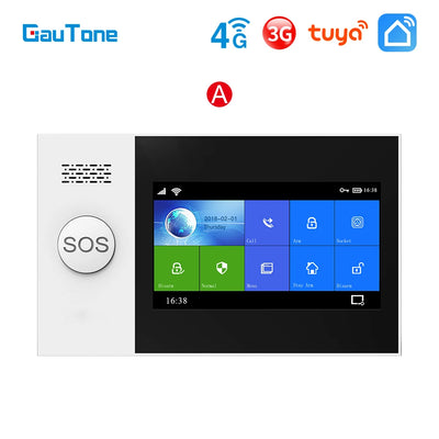 GauTone PG107 WiFi 4G Alarm System for Home Security with PIR Wireless Solar Siren Support Tuya Remote Control