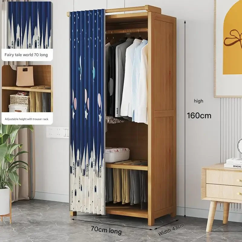 Space Saving Cheap Closet Modern Minimalist Nordic Display Lounge Open Wooden Wardrobe Storage Vestidores Trendy Furniture