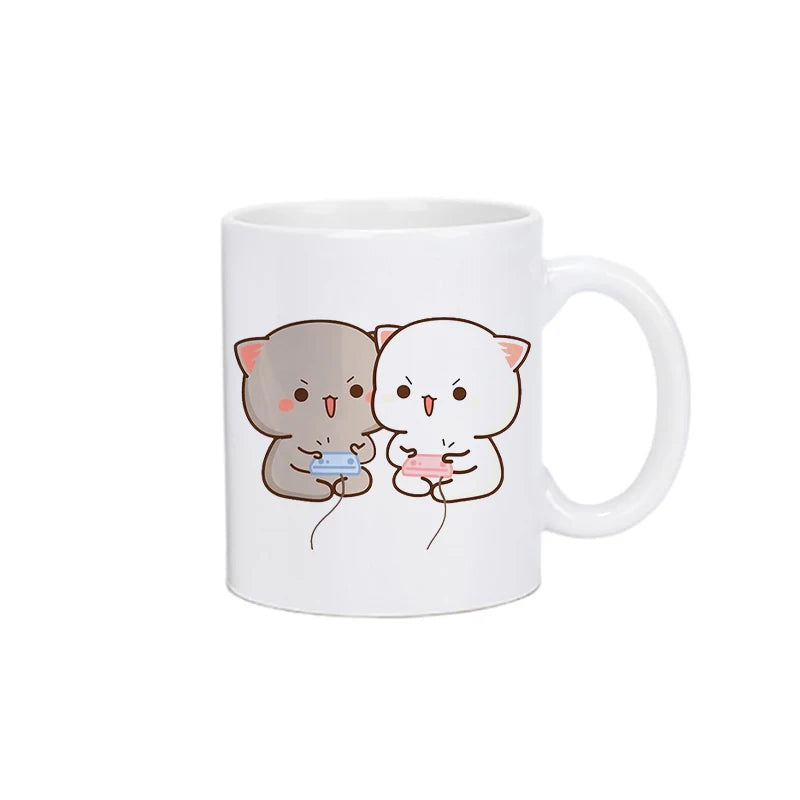 Panda Bear Bubu Dudu Coffee Milk Cup Mocha Cat Panda Bear Couple Christmas Mug Kawaii Cups Original Mugs Free Shipping Drinkware