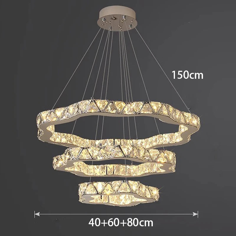 Modern home decoration crystal chandelier, stair Pendant lamp, living room Pendant lights, interior lighting