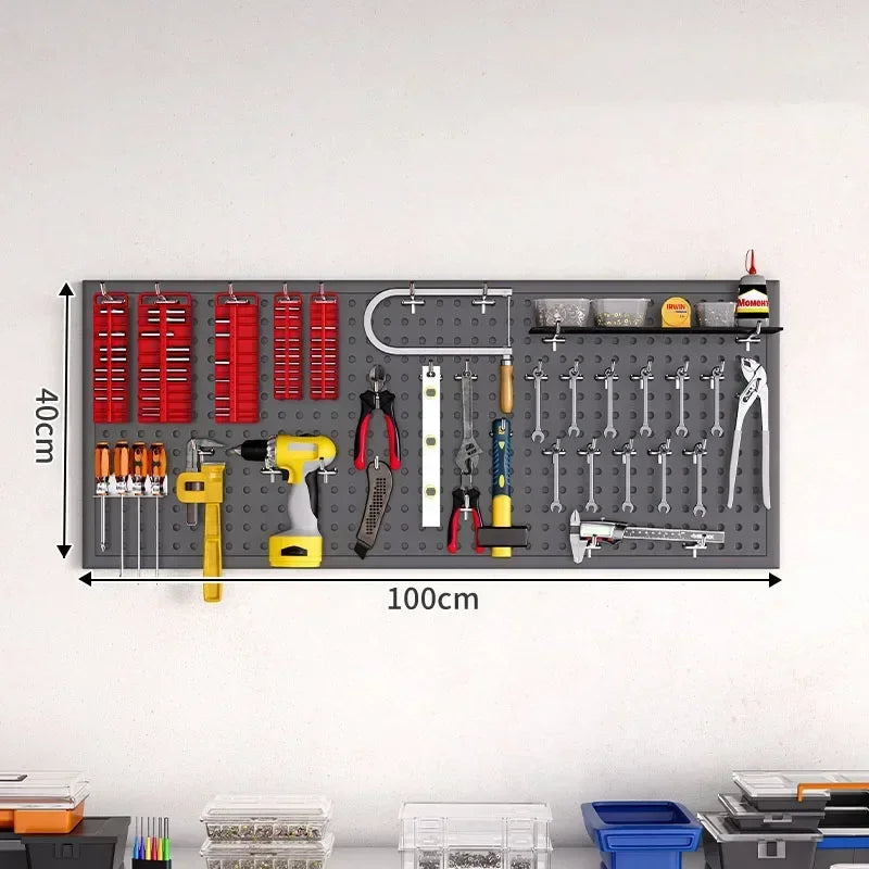 Metal Tools Wall Hole Plate Universal Wall Hanging Tool Storage Plate Portable Tool Organizer Packaging Hole Board Shelfs