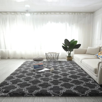 VIKAMA Geometric Plush Carpet Large Area Living Room Decoration Coffee Table Bed Mat Ultra Soft Carpet For Children's Bedroom